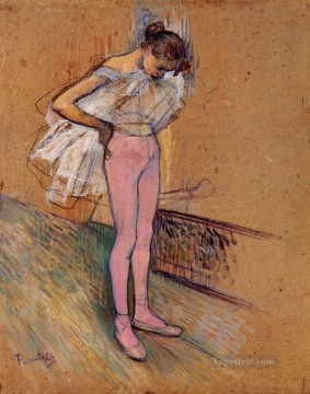 タイツを調整するダンサー ポスト印象派 アンリ・ド・トゥールーズ・ロートレック Oil Paintings